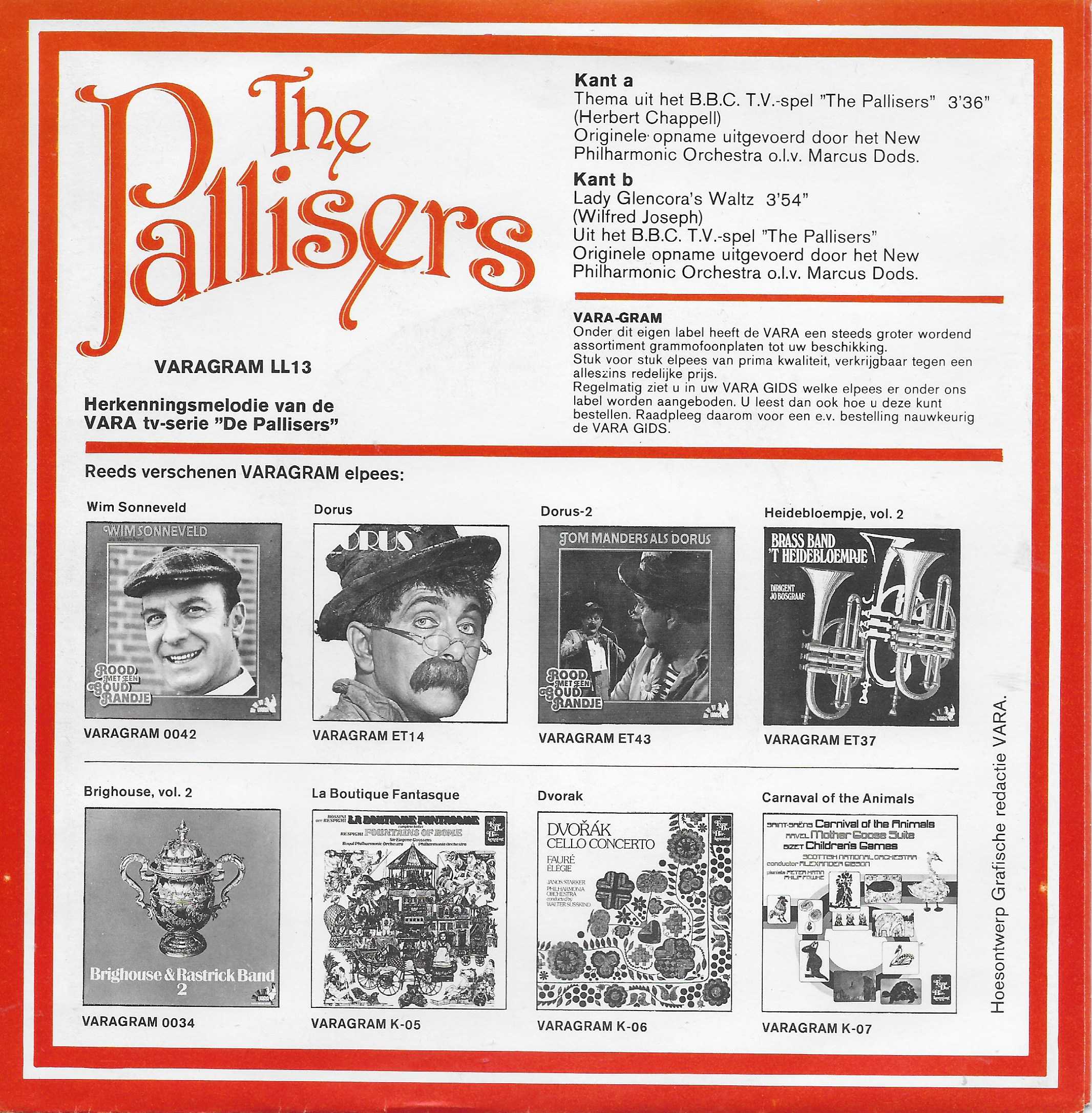 Picture of LL 13 The Pallisers by artist Herbert Chappell from the BBC records and Tapes library